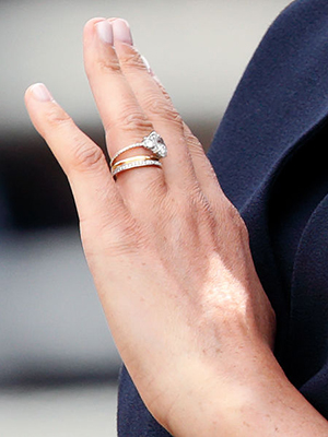 Get Inspired: The Best Celebrity Engagement Rings Now 4 Meghan Markle had her 3-stone diamond engagement ring redesigned by Lorraine Schwartz while pregnant with son Archie