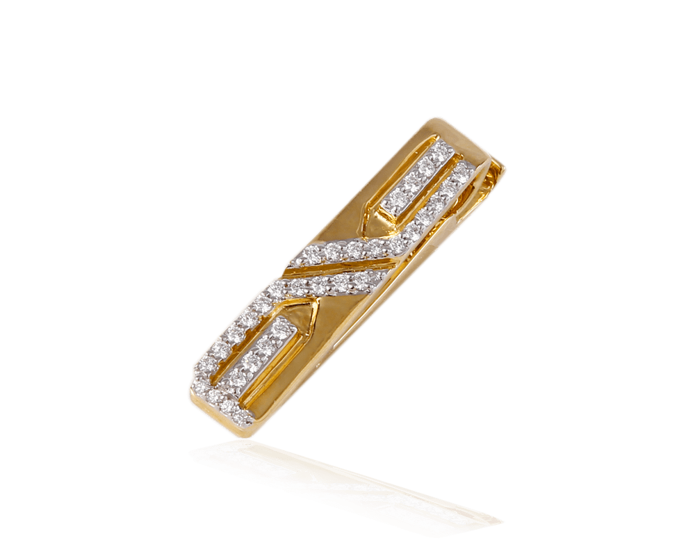 Natural diamond tie pin