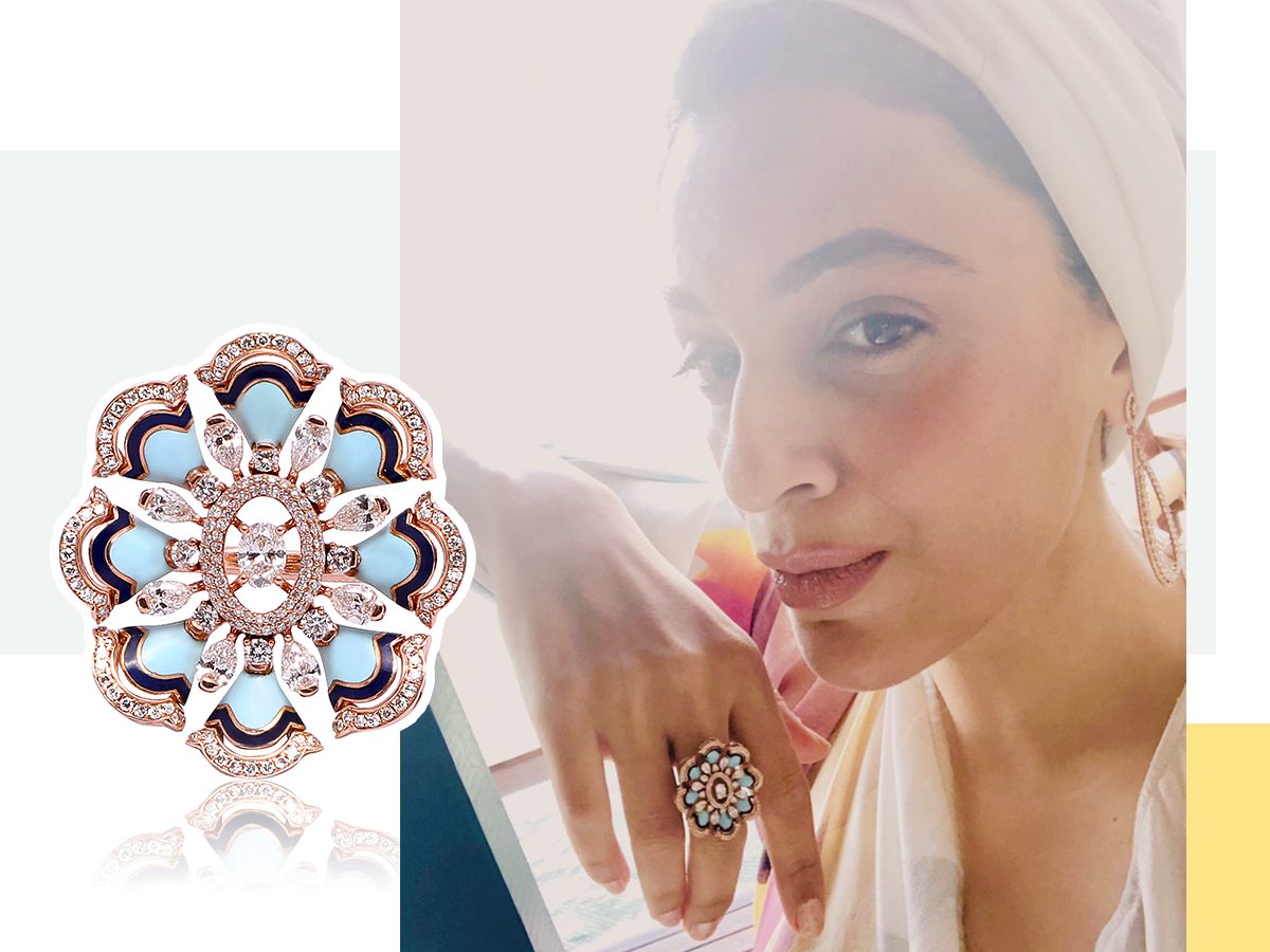 White Natural Diamond ring