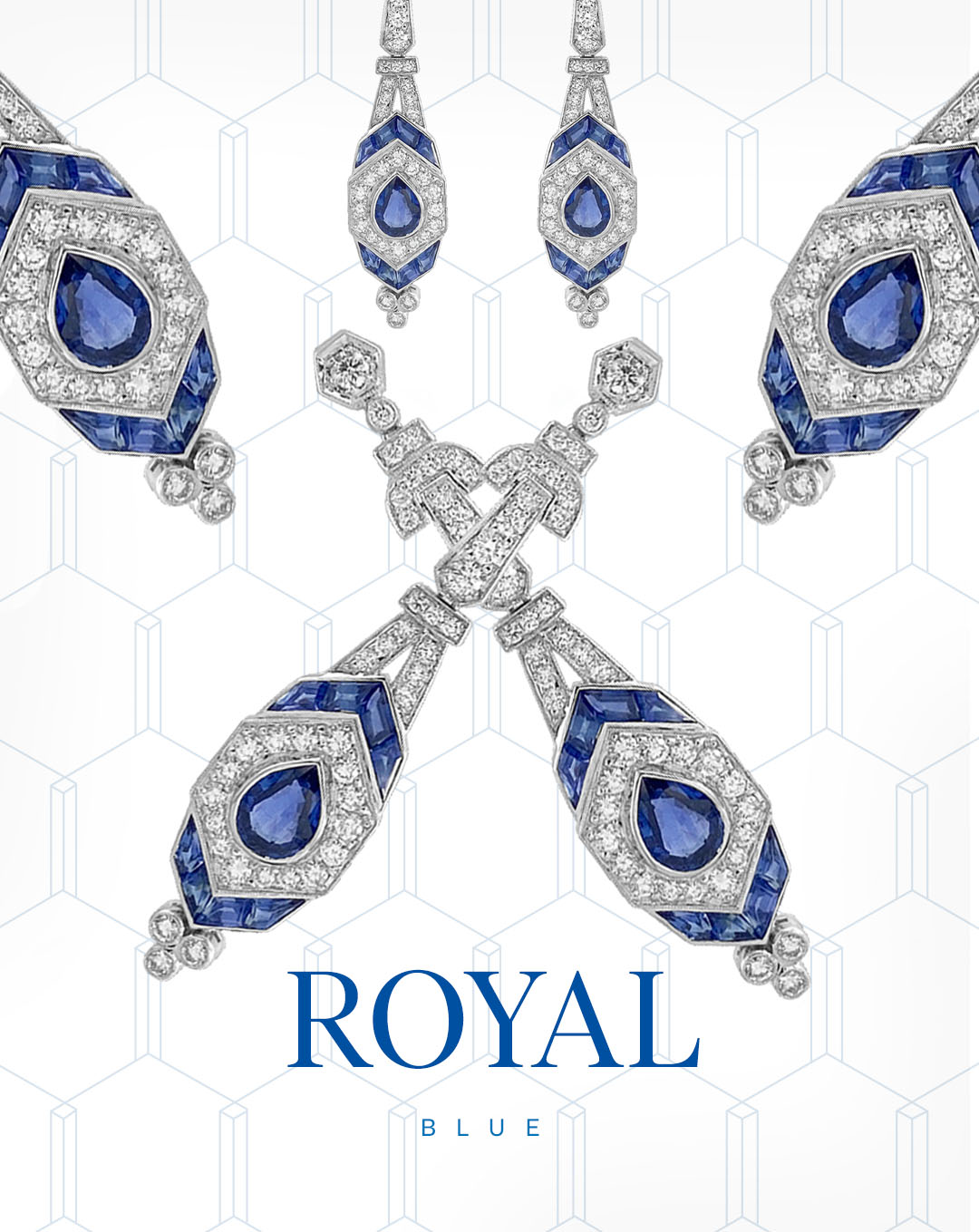 navratri-drop-earrings-Durga-Puja-natural-diamonds-jewellery-royal-blue