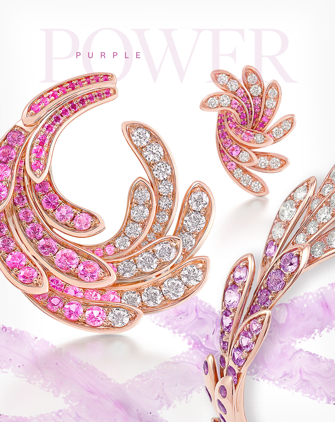 navratri-ring-earrings-Durga-Puja-natural-diamonds-jewellery-power-purple