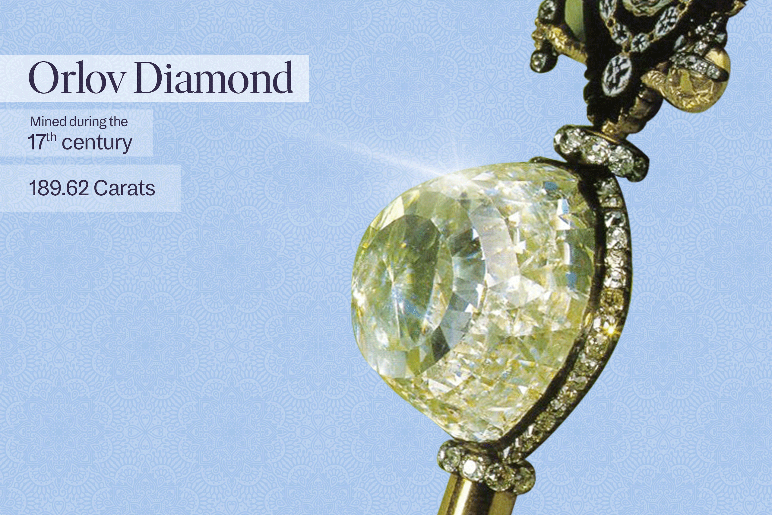 Orlov Diamond: 17th Century Mined Gem, Approximately 189.62 Carats