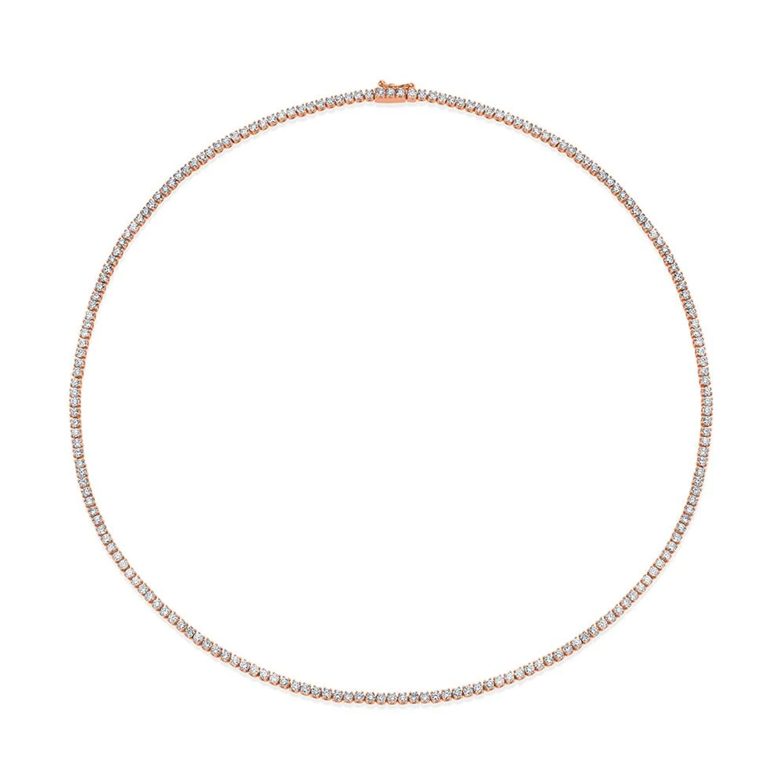 Rose Gold Diamond Hepburn Choker 16″