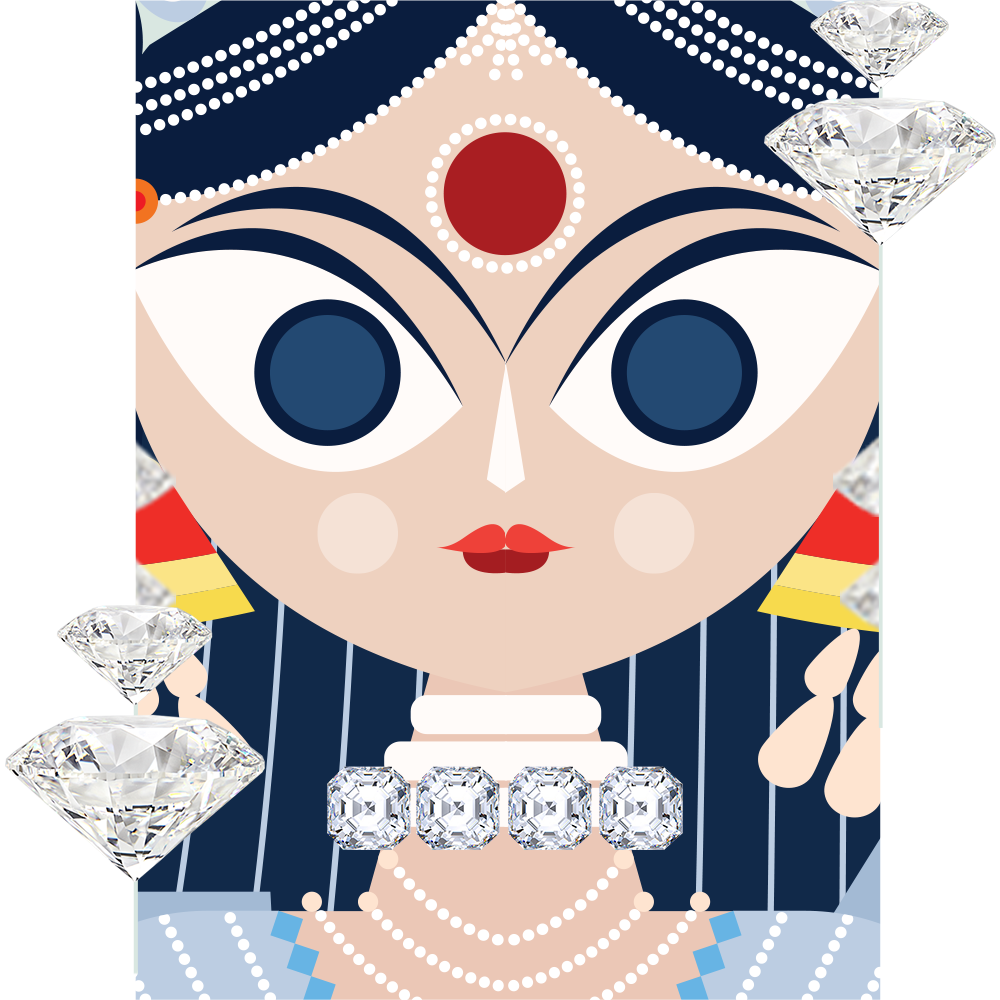 Durga-Puja-Incredible-Women-Natural-Diamonds-Sparkle