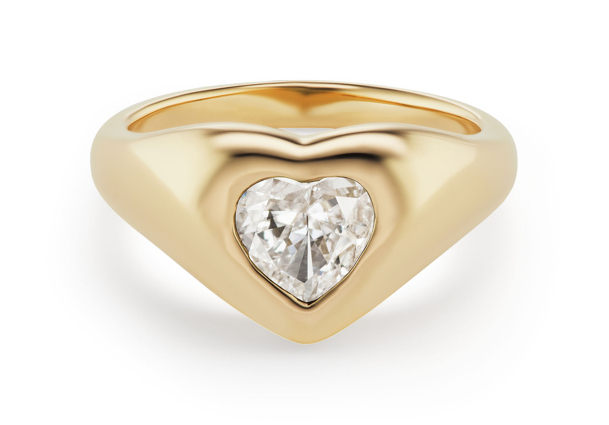 Diamond Heart Gypsy Ring - Only Natural Diamonds