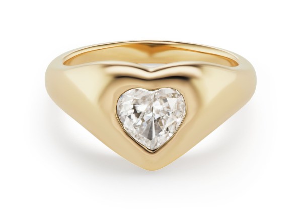 Diamond Heart Gypsy Ring