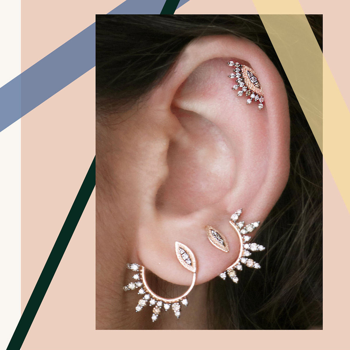 Estate Buccellati 18K Two-Tone Gold Openwork Diamond Earrings – Tenenbaum  Jewelers