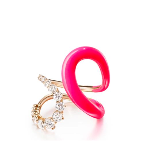 Aria Jane Ring Enamel: Neon Pink