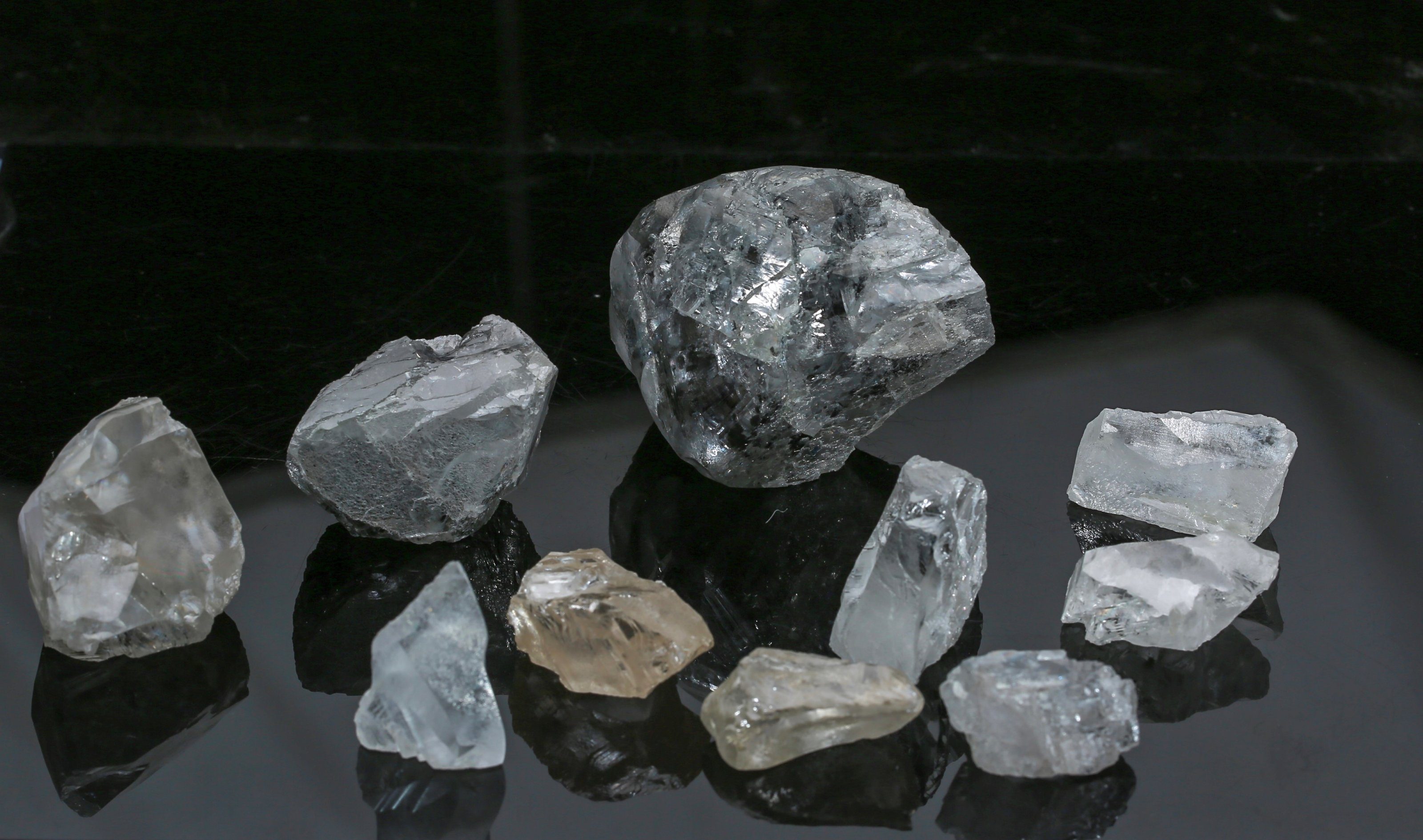 rough diamonds including the Lucara diamond