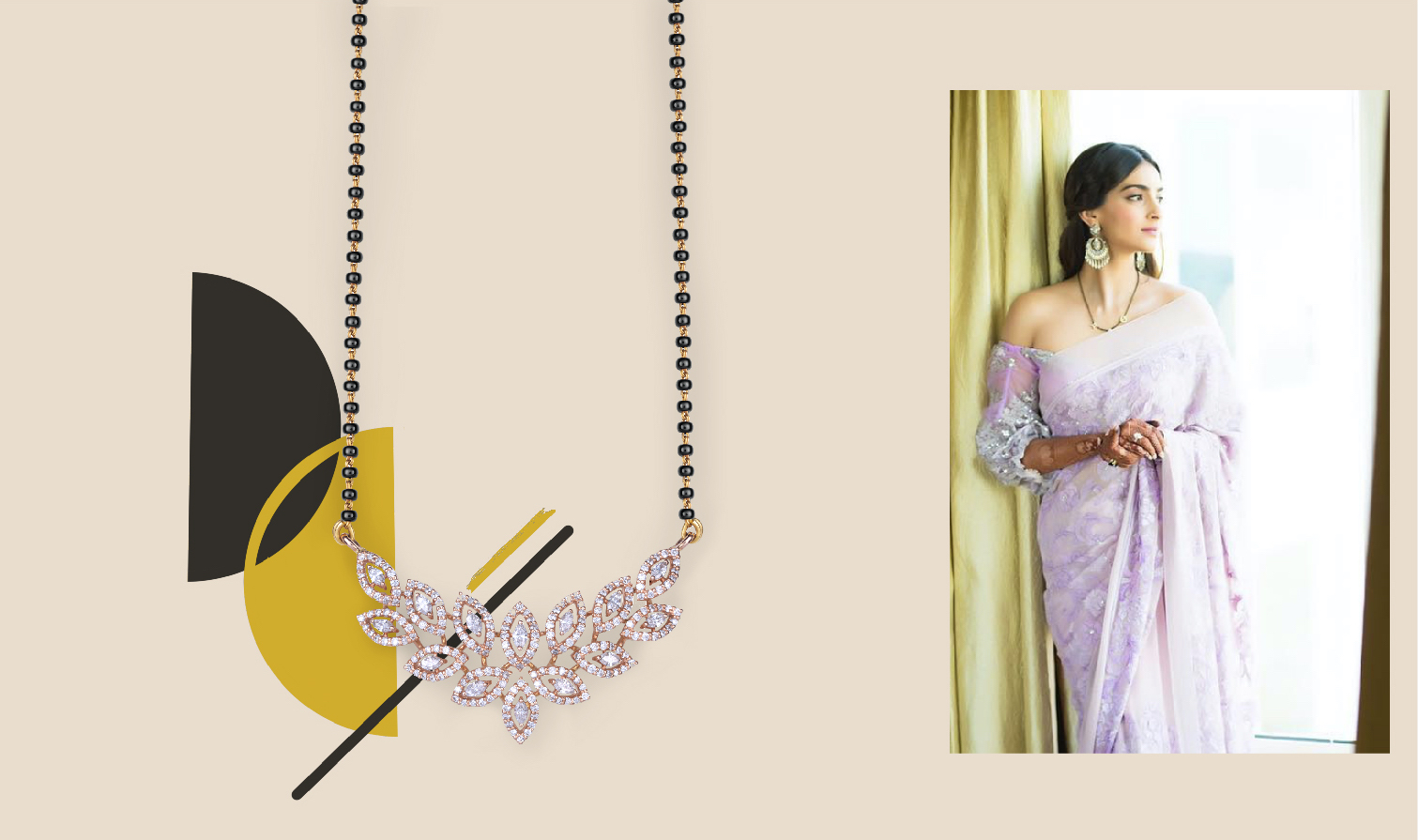 6 Ways to Style Your Natural Diamond Mangalsutra 6 Sonam Kapoor Ahuja’s Mangalsutra with Innovative Necklines