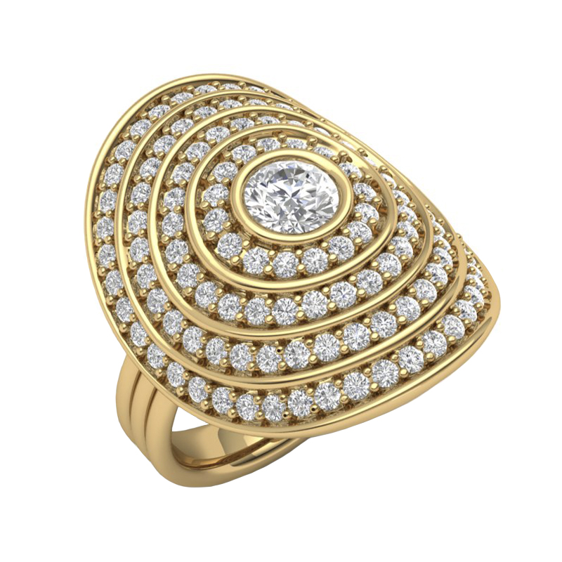Sagesse – Universum Pave Ring with Center Diamond