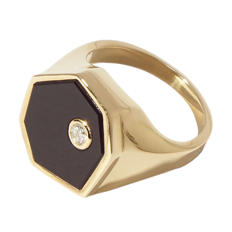 Vincent’s Signet Facet Yellow Gold Ring