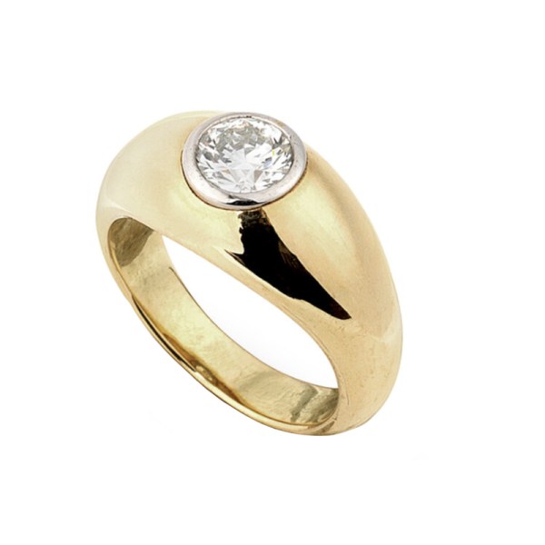 Heavy Gold and Diamond Ring
