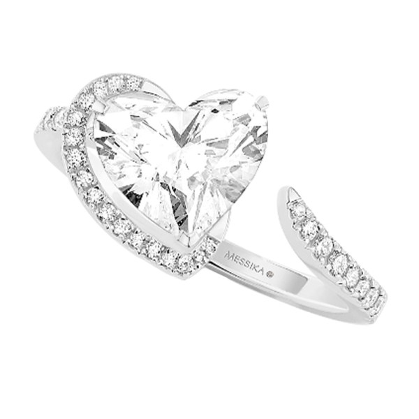 Bague  haute joaillerie diamant en forme de coeur “Voltige”