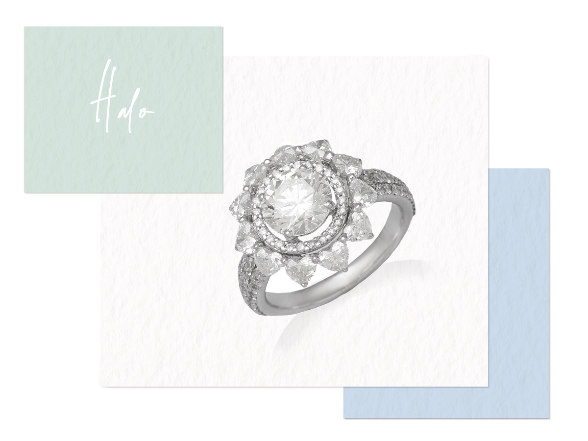 Solitaire Diamond: Halo Setting