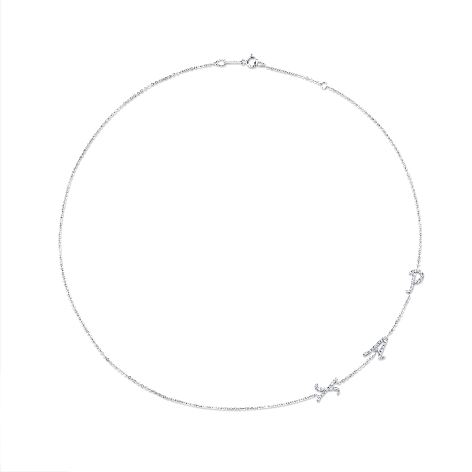 diamond initial necklace