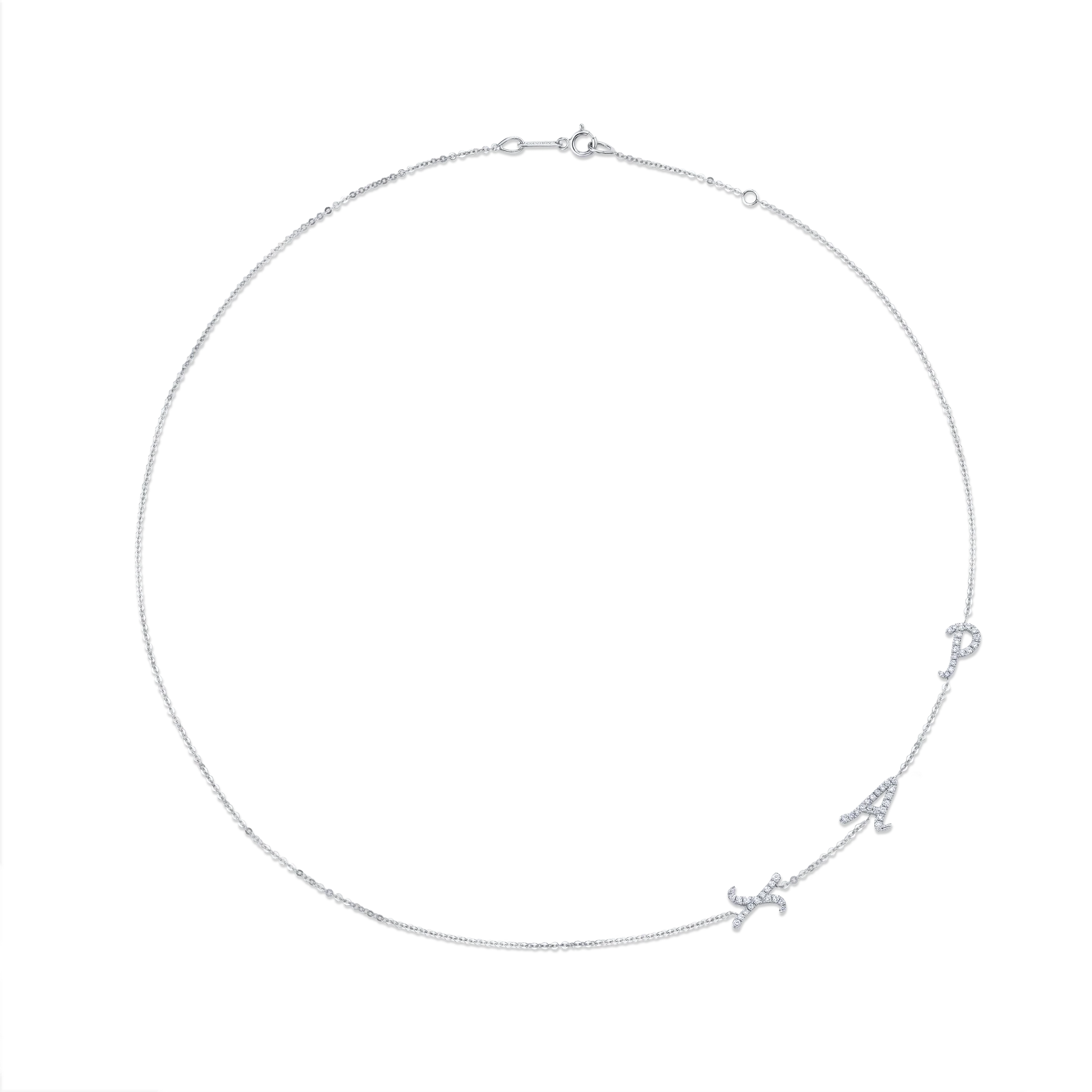 diamond initial necklace