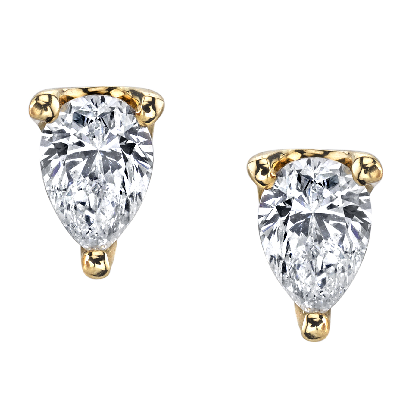 Anita Ko Pear Diamond Studs, $1,200, anitako.com