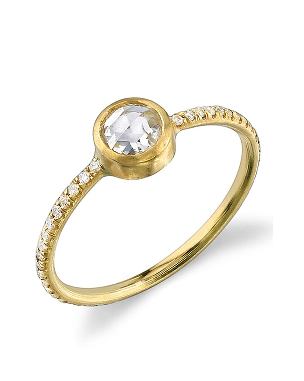 Irene Neuwirth rose cut diamond stacking ring,