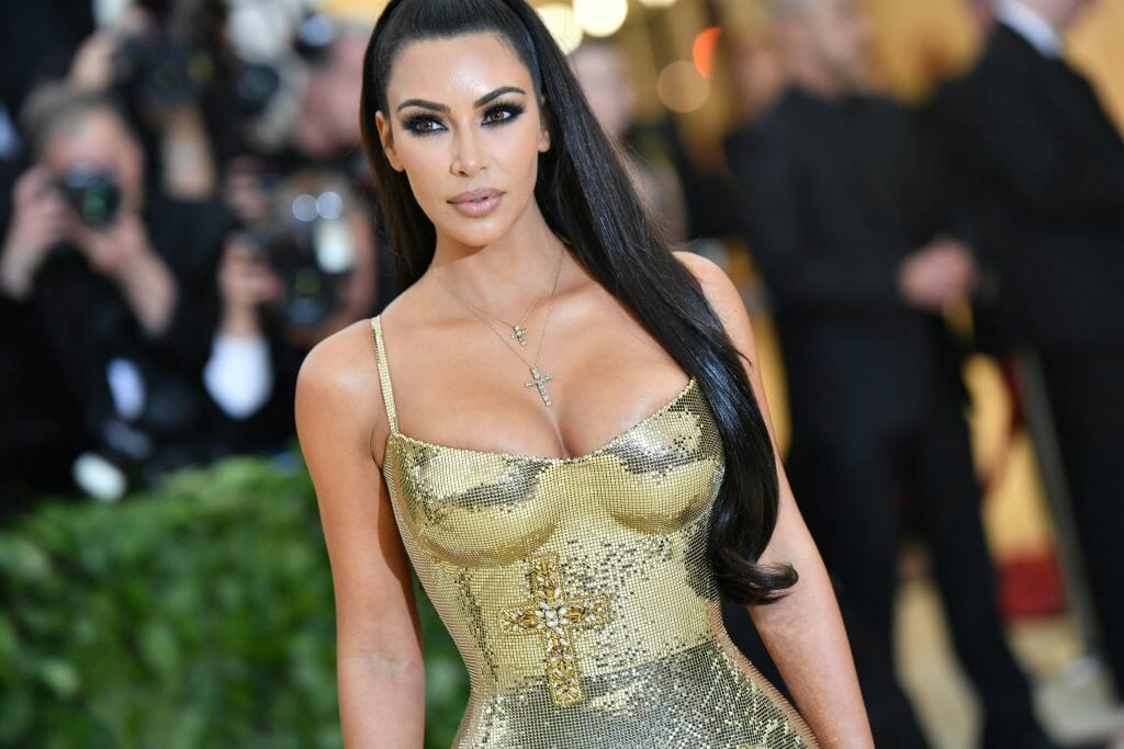 Kim Kardashian arrives for the 2018 Met Gala