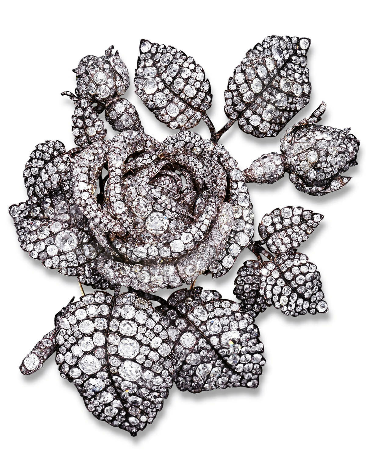 Diamond-studded Stomacher/Corsage brooch from 1864, part of the Al Thani Collection
