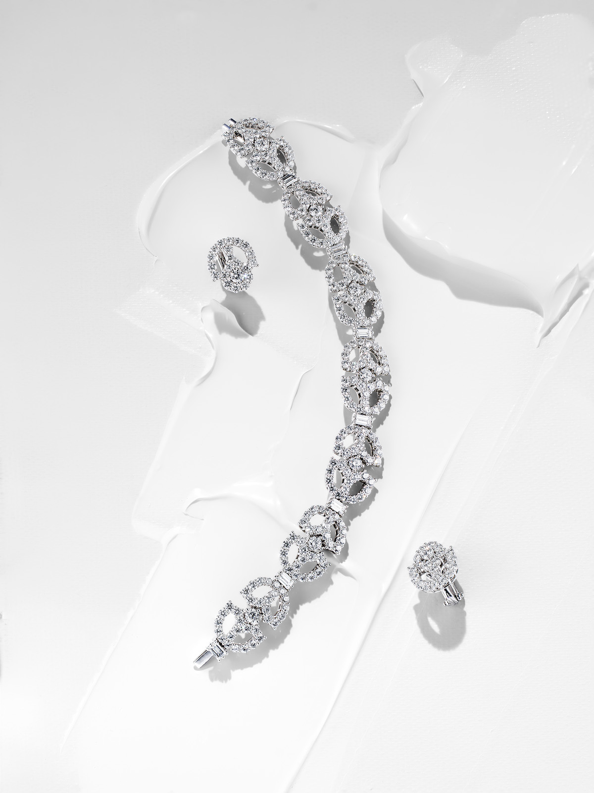 Harry Winston, Art Deco Diamond Bracelet, Diamond Earrings