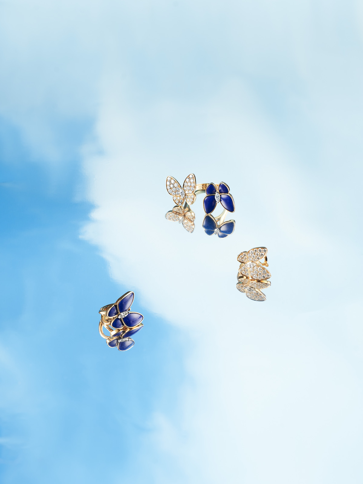 Van Cleef & Arpels, Two Butterfly, Between the Finger Ring, Earrings