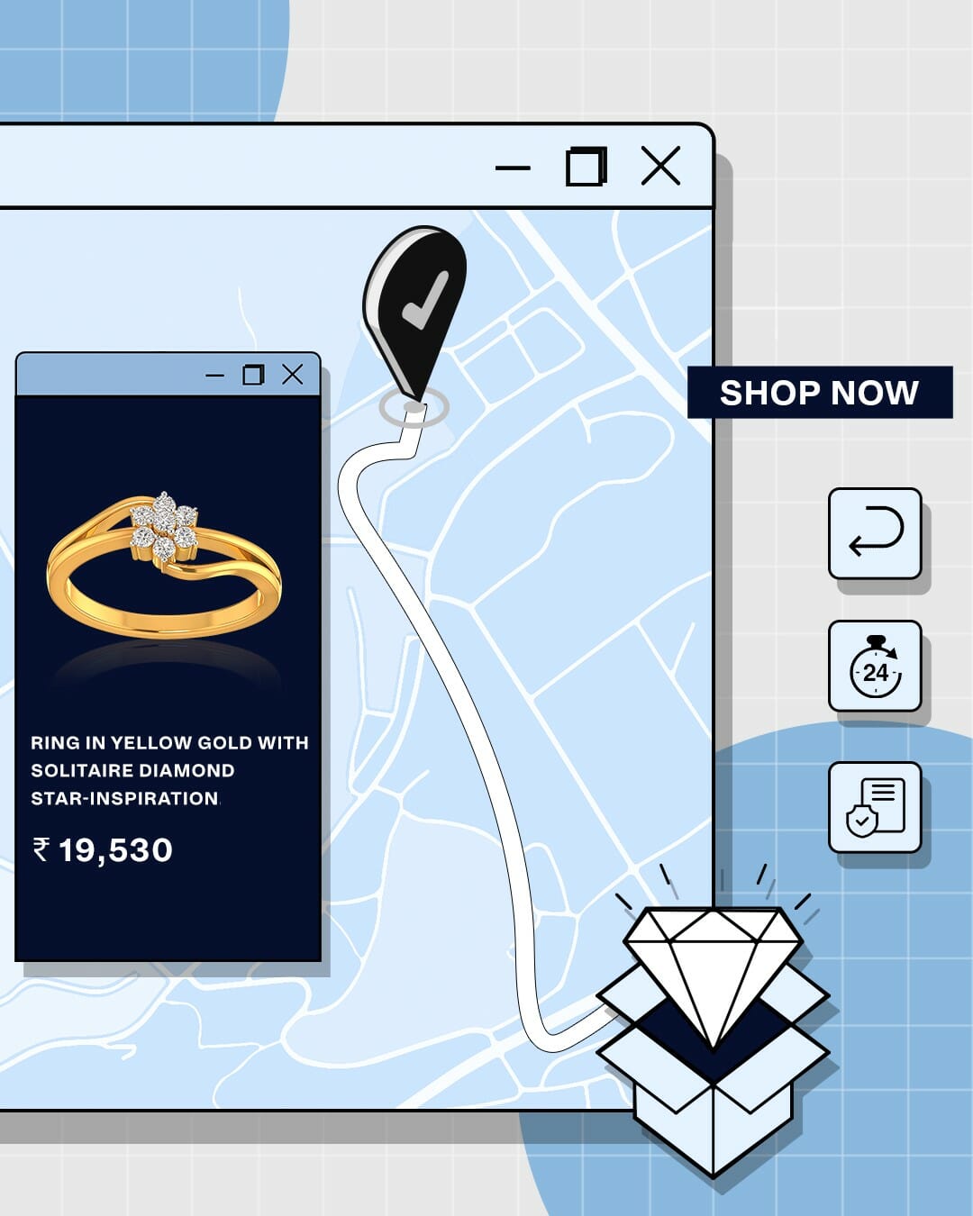 Shop Diamond Jewellery on E-Commerce Platform