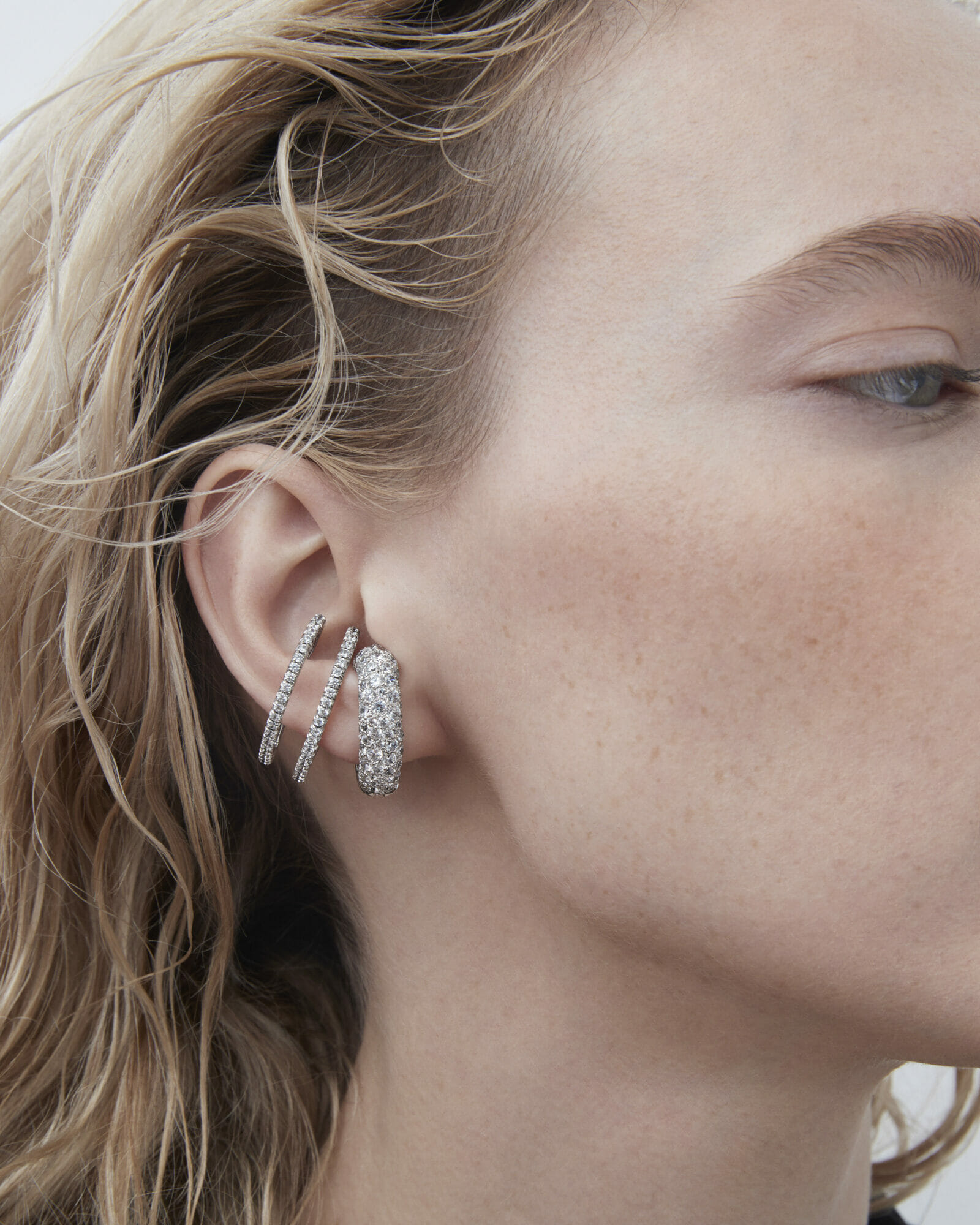 Model wearring Ana Khouri earrings