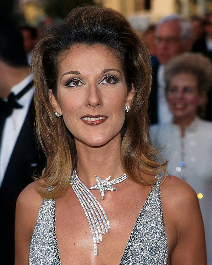 Celine Dion in Chanel at the Oscars in 1997