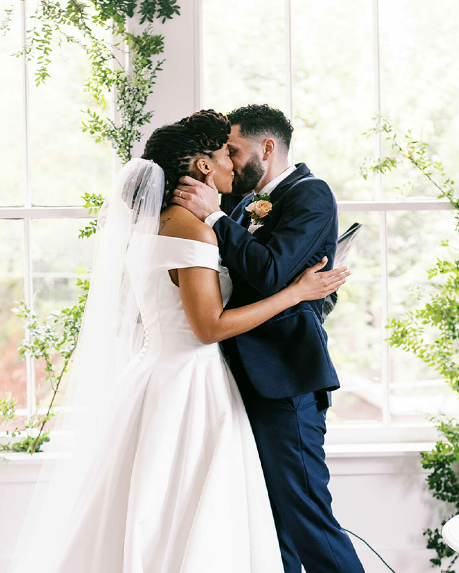 Commitment Across Cultures: This Couple Downsized Their Pandemic Wedding in Atlanta 8 Camille Walton and Giovanni Garibaldi wedding in Atlanta.