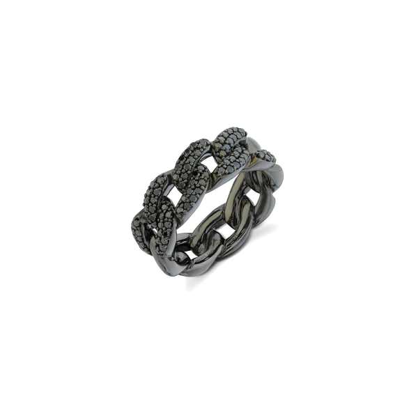 Black Diamond Chain Link Ring