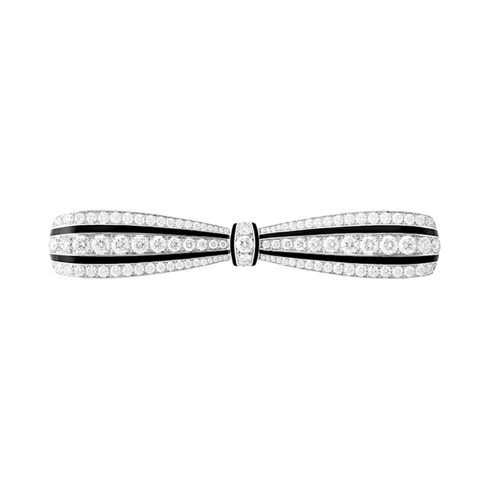 Art Déco High Jewelry Collection Noeud Diamants Brooch