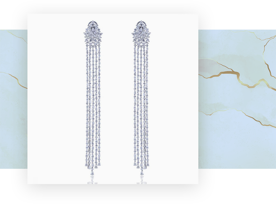 Why Shoulder-Dusting Diamond Earrings Are The Most Glamorous Way To Transform Your Look 6 Tasselled earrings