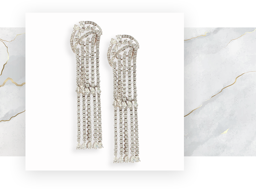Why Shoulder-Dusting Diamond Earrings Are The Most Glamorous Way To Transform Your Look 8 Diamond earrings