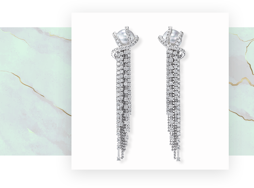 Diamond earrings designed by Delfina Delettrez