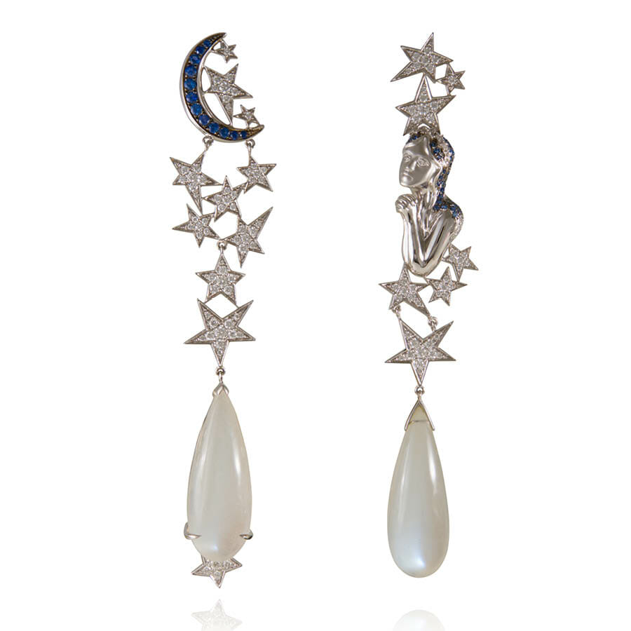 Virgo diamonds earrings