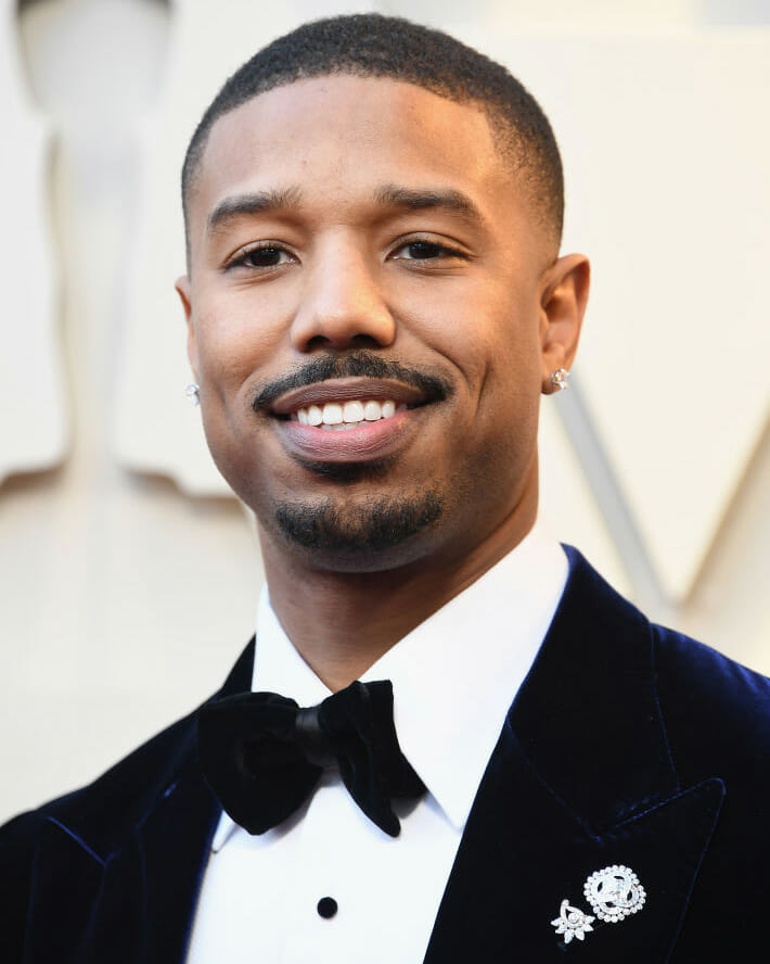Michael B. Jordan does men's natural diamond jewelry like a leading man at the 2019 Oscars.