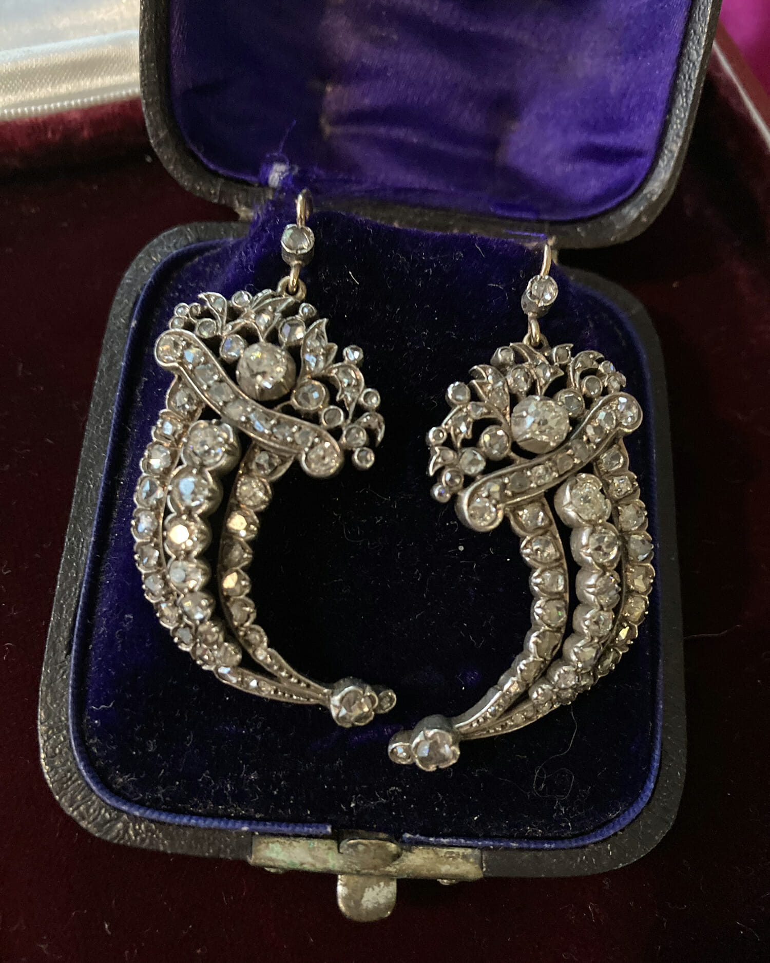 antique diamond earrings