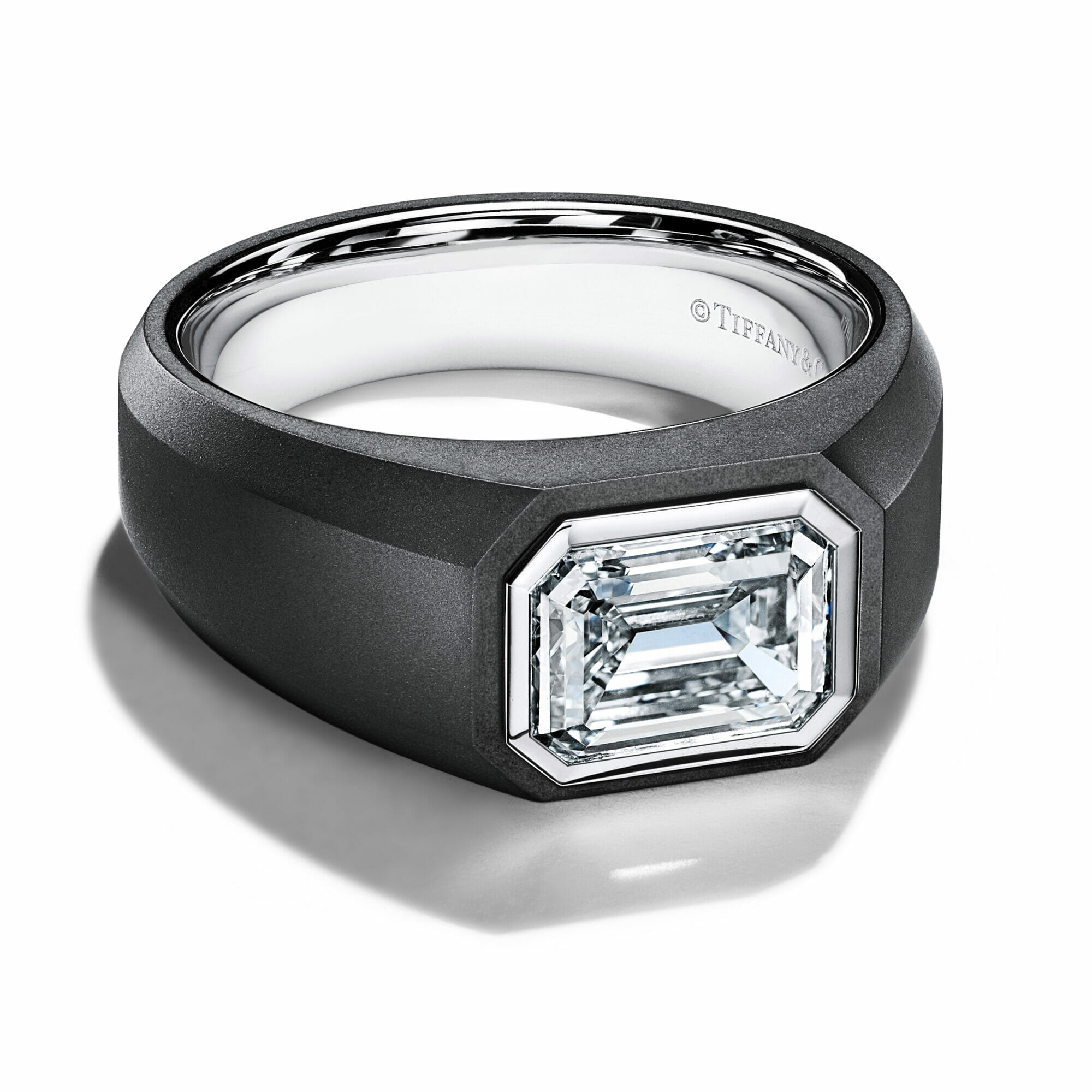 The Charles Tiffany Setting engagement ring for men.