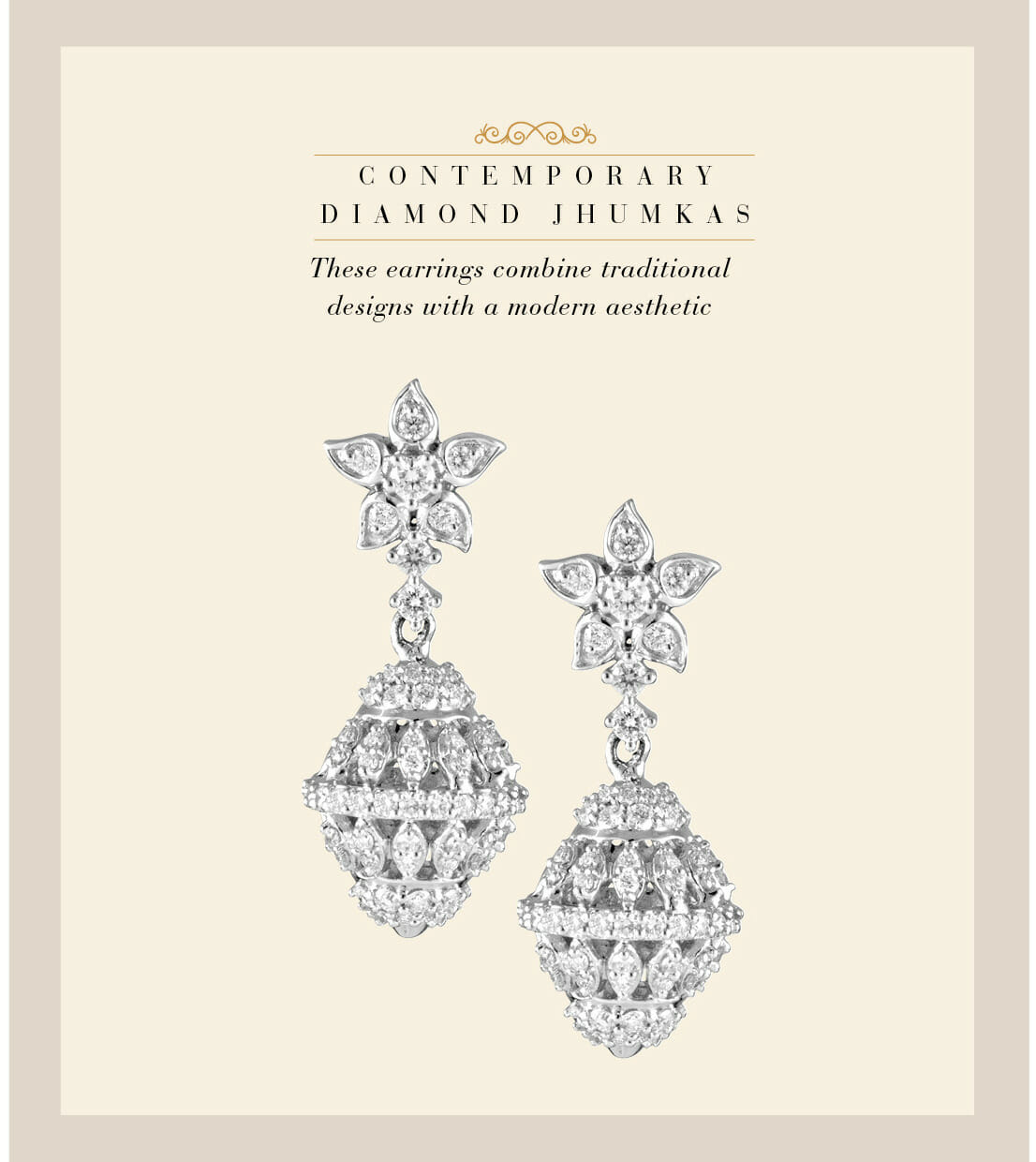 Contemporary Diamond Jhumkas
