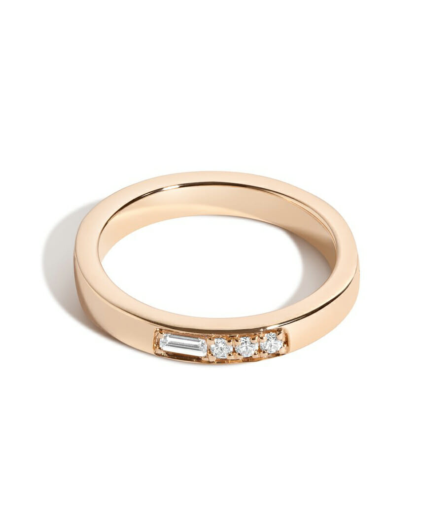 Affordable Diamond Wedding Band for every budget stacked ring artisan ring yellow gold