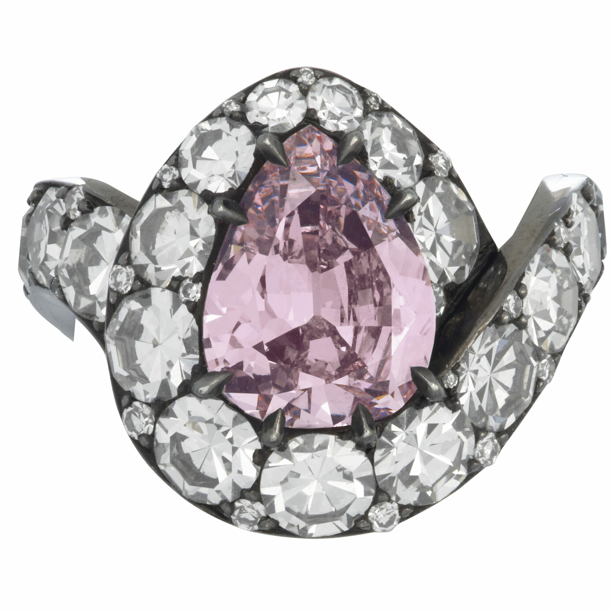 Jar Colored Diamond and Diamond Ring