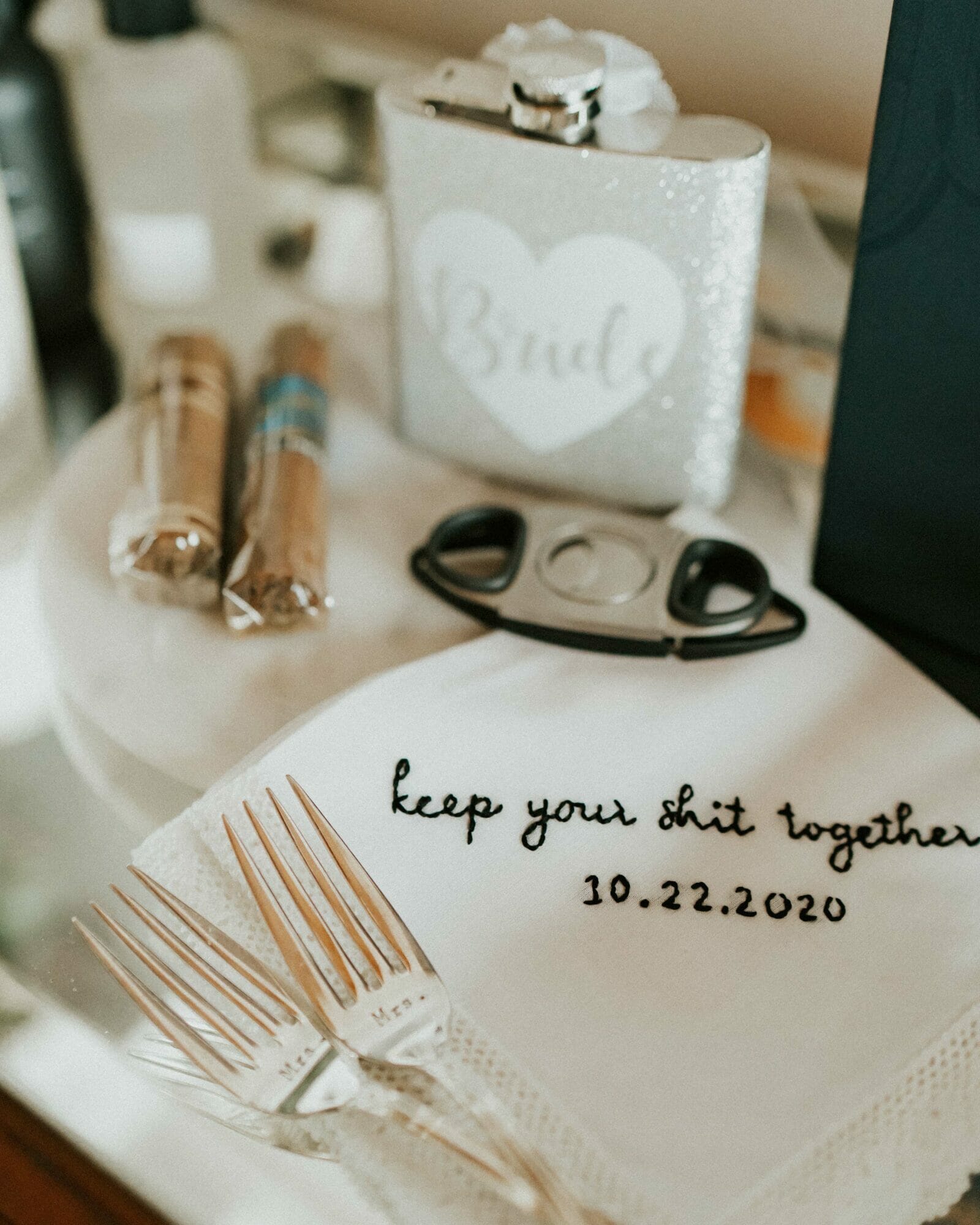 Commitment Across Cultures: This Couple Eloped in the North Carolina Mountains for their Wedding 3 Adrienne Michelle and Brittany Glover wedding napkins