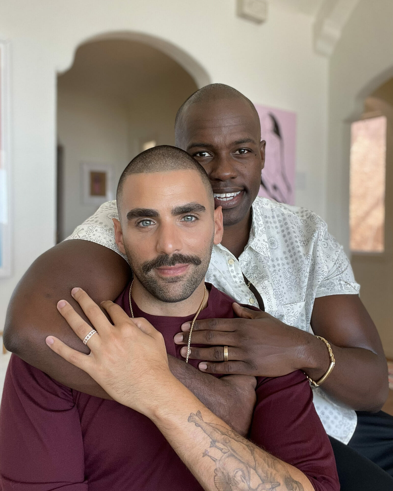 Phillip Picardi and Darien Sutton at home in Los Angeles 