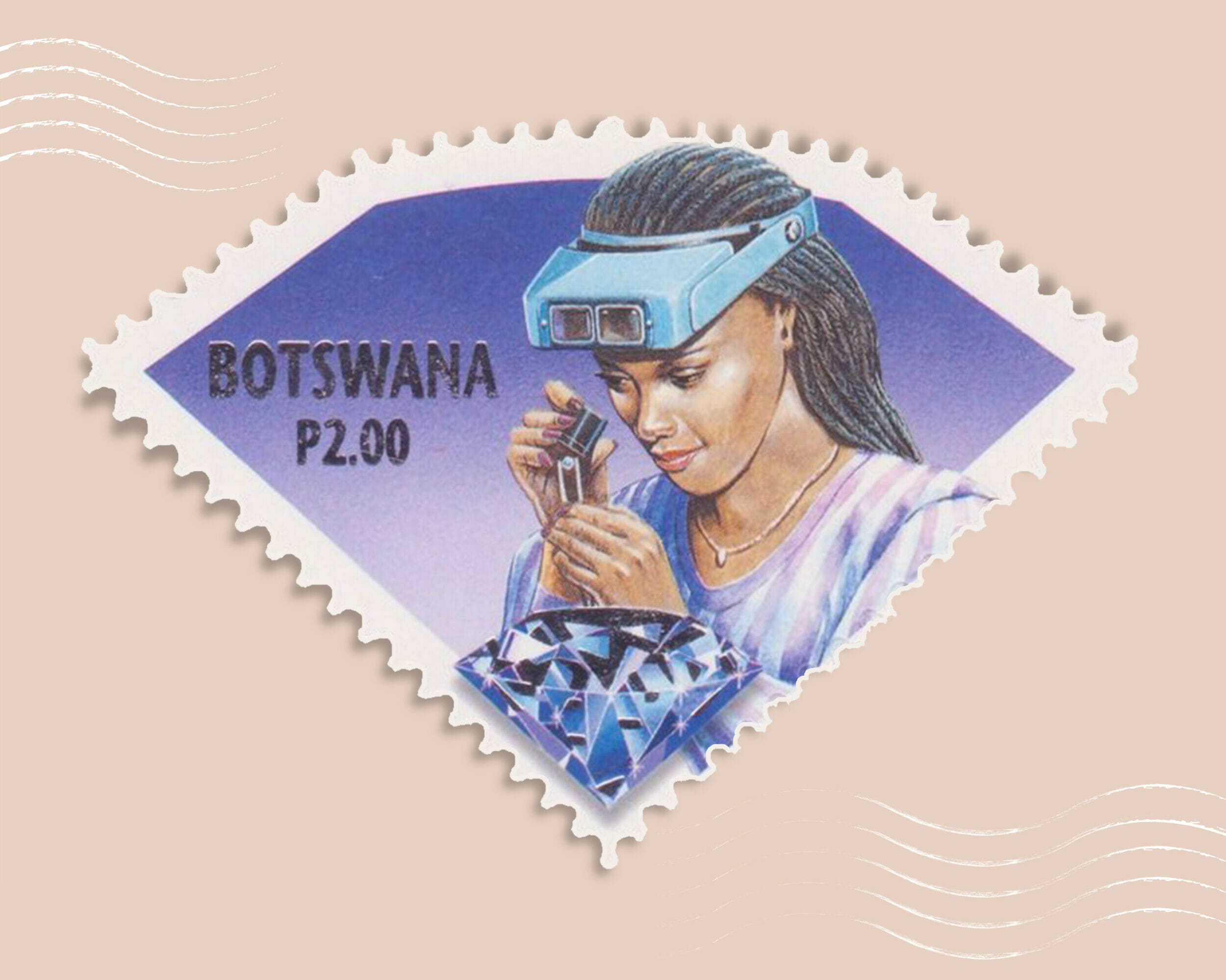 Stamped with Diamonds 11 Botswana Diamonds postage stamps