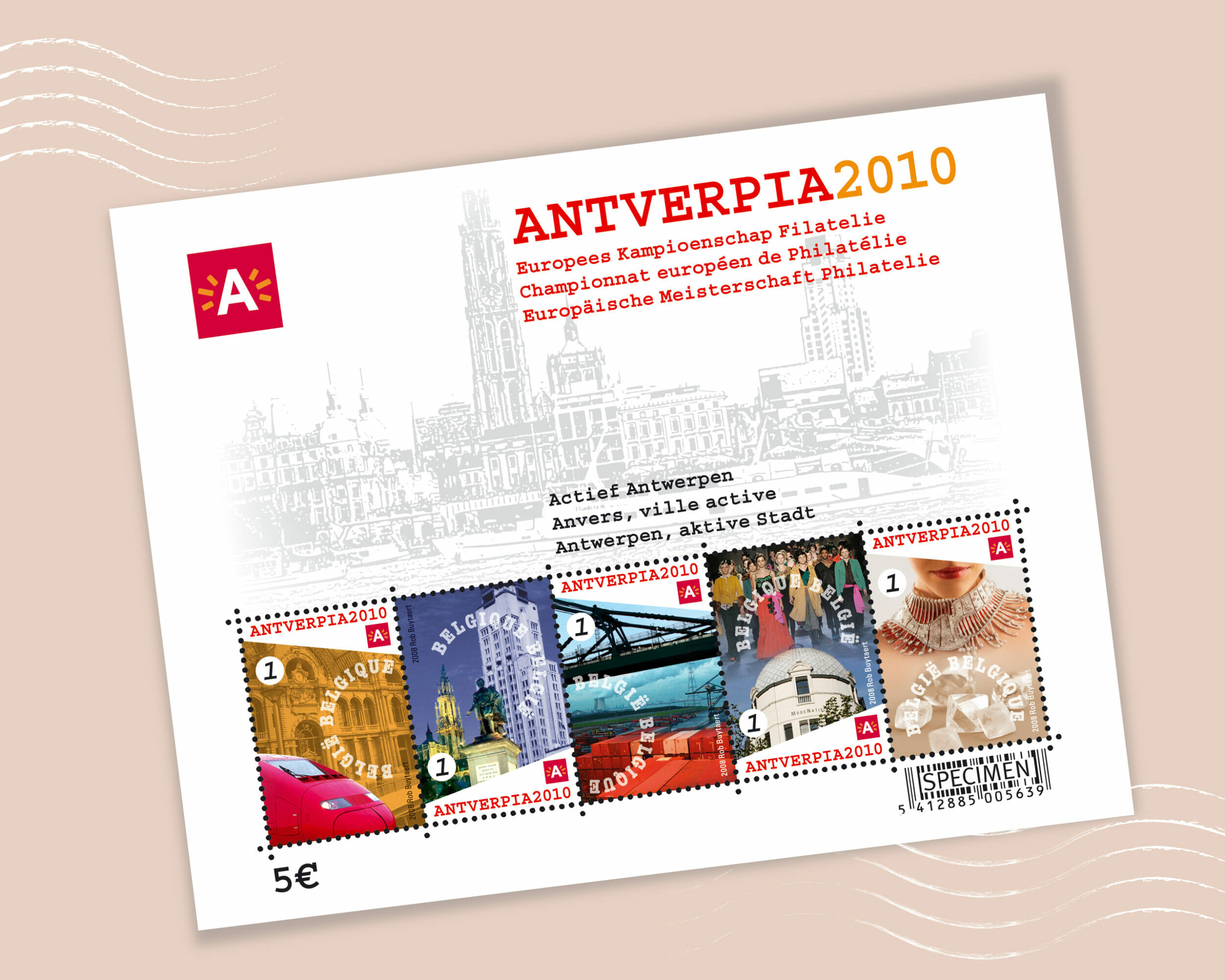 Antverpia 2010 postal stamps
