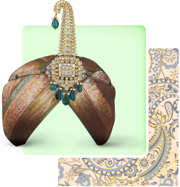 paisley turban pin