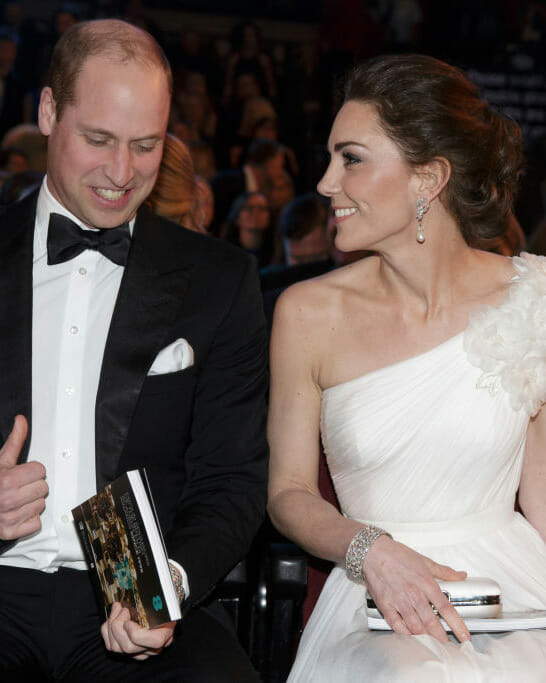 Kate Middleton diamond jewelry look with Prince William 