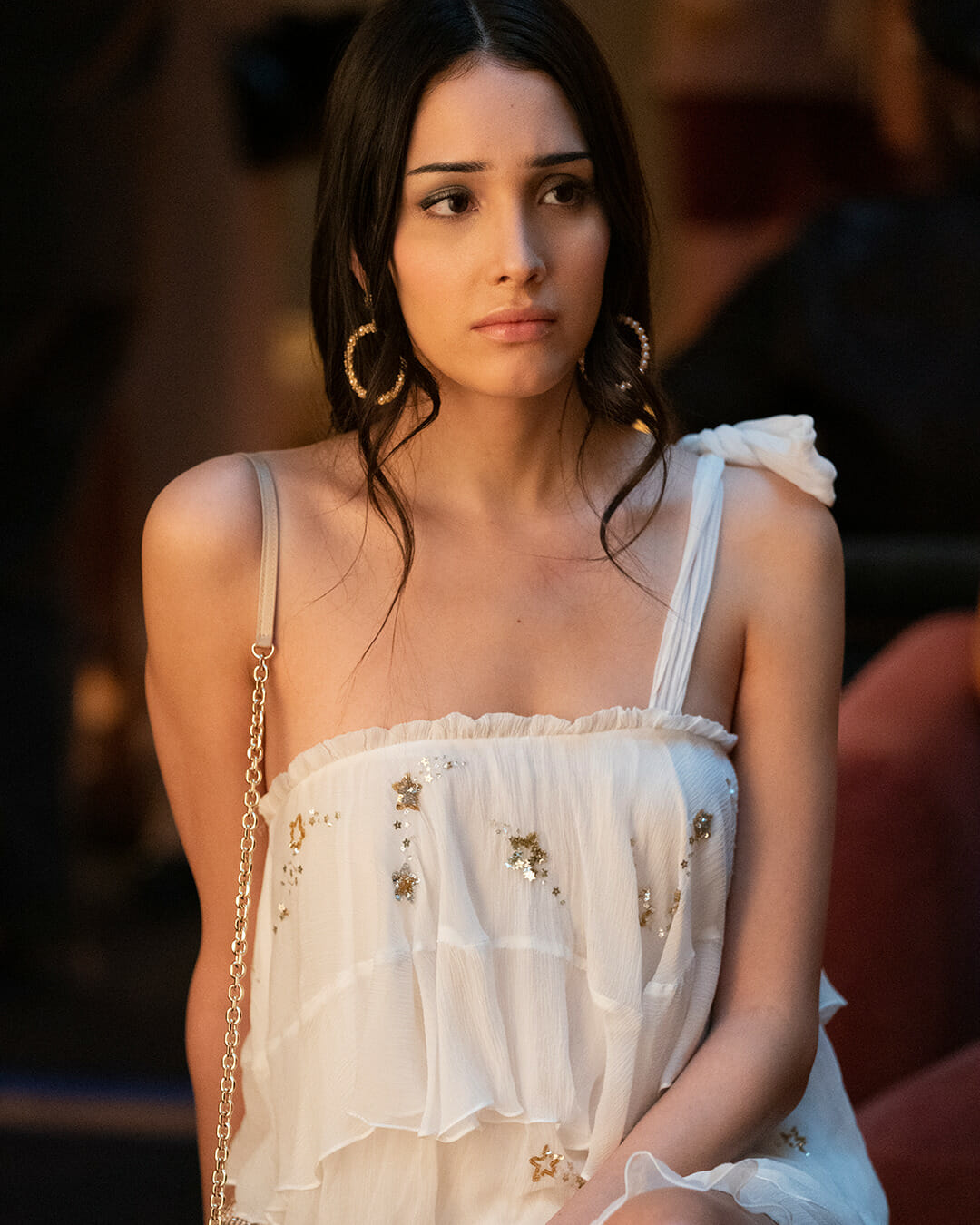 Zión Moreno as Luna La in HBO Max Gossip Girl reboot in a look from costume designer Eric Daman